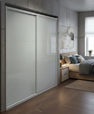 ארון הזזה 2 דלתות זכוכית דגם אלכס