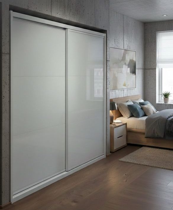 ארון הזזה 2 דלתות זכוכית דגם אלכס